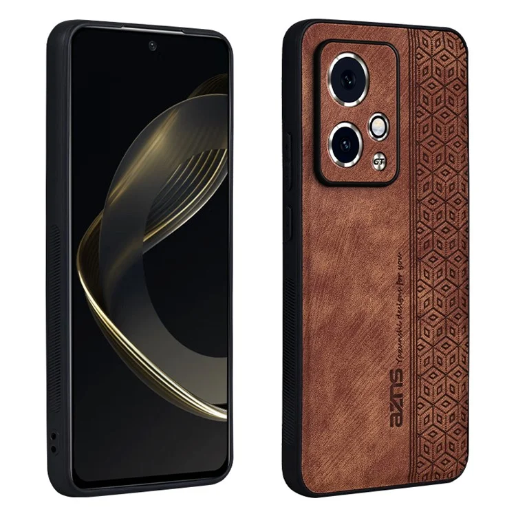 AZNS For Honor 90 GT 5G Case Anti-scratch Imprinted Phone Back Cover - Brown