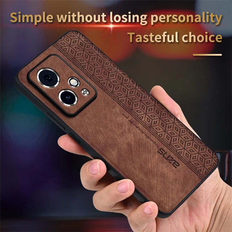 AZNS For Honor 90 GT 5G Case Anti-scratch Imprinted Phone Back Cover - Brown