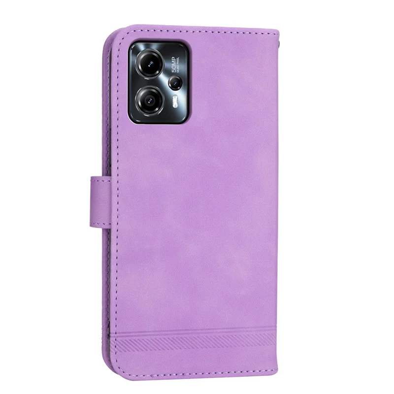 DIERFENG DF-03 pour Motorola Moto E14 4G / G04 4G / G04s 4G / G24 4G Étui de téléphone en cuir portefeuille - Violet