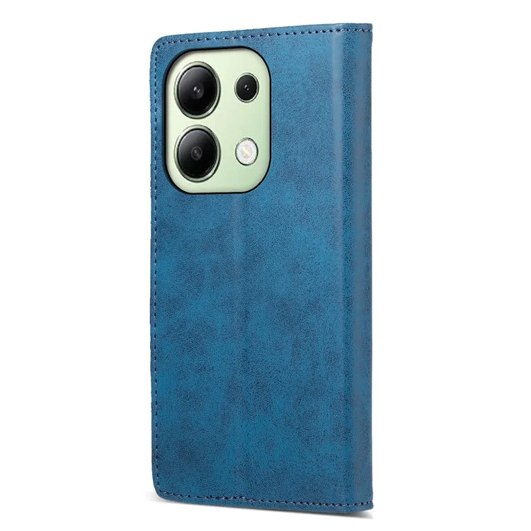 DF-05 Für Xiaomi Redmi Note 13 4G Brieftasche Hülle Magnetischer Autoschluss Handyhülle - Blau