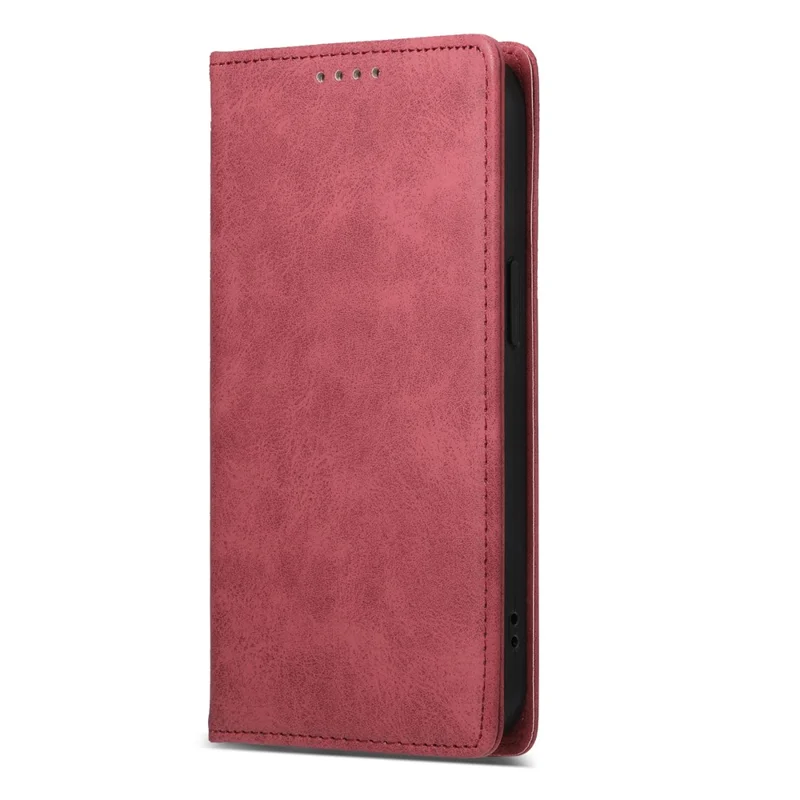 DF-05 For Xiaomi Redmi Note 13 4G Wallet Case Magnetic Auto Closing Phone Cover - Red