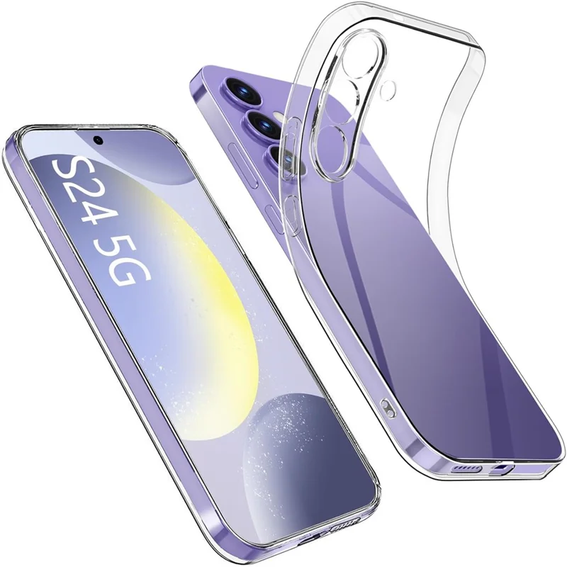 Per Samsung Galaxy S24+ TPU Phone Case Clear Anti-fingerprint Slim Cover