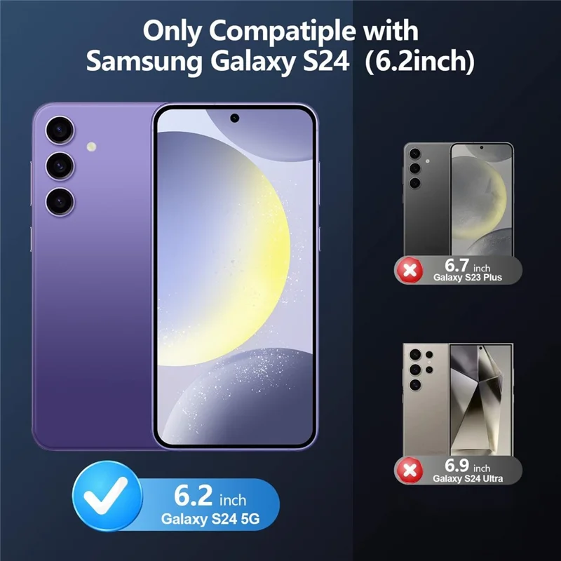Per Samsung Galaxy S24+ TPU Phone Case Clear Anti-fingerprint Slim Cover