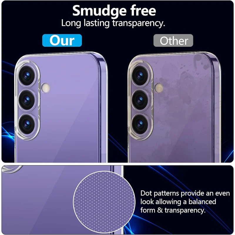 Per Samsung Galaxy S24+ TPU Phone Case Clear Anti-fingerprint Slim Cover