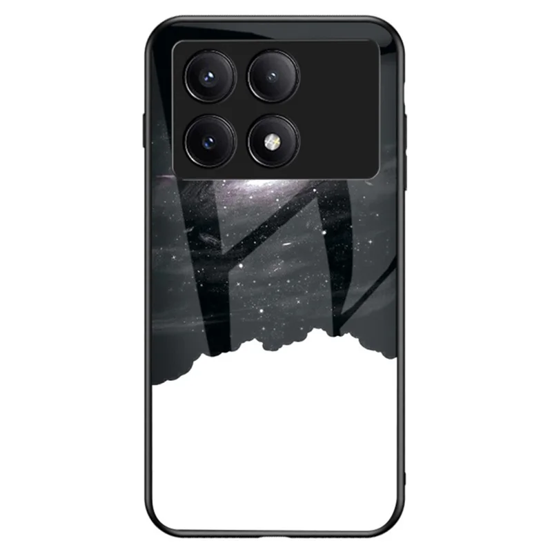 For Xiaomi Redmi K70E 5G / Poco X6 Pro 5G Tempered Glass Phone Case Starry Sky Pattern - Cosmic Starry Sky