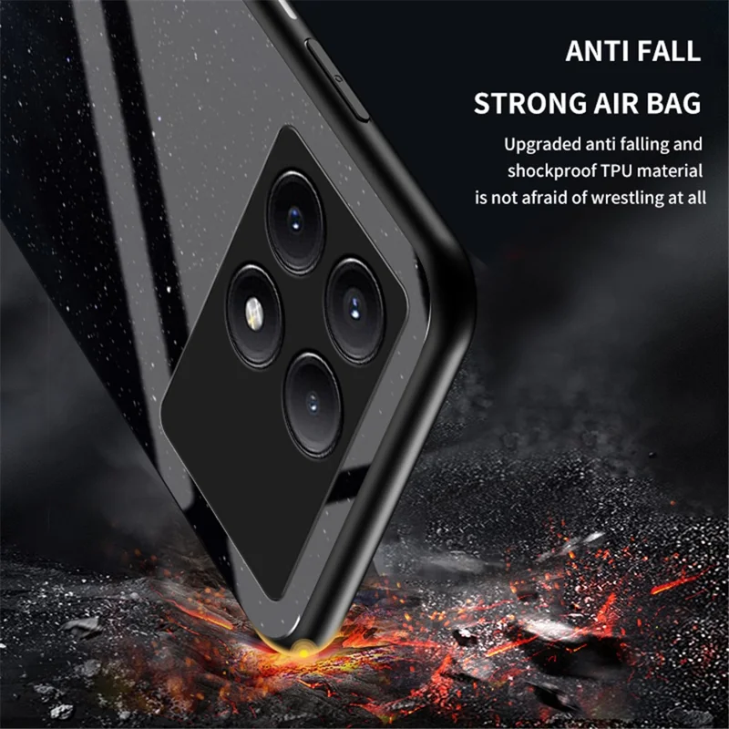 For Xiaomi Redmi K70E 5G / Poco X6 Pro 5G Tempered Glass Phone Case Starry Sky Pattern - Cosmic Starry Sky