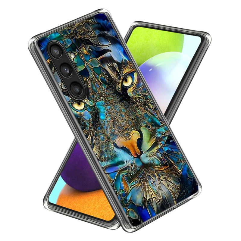 Pour Samsung Galaxy S24+ Soft TPU Case Pattern Printing Slim Phone Cover - Tiger Gaze