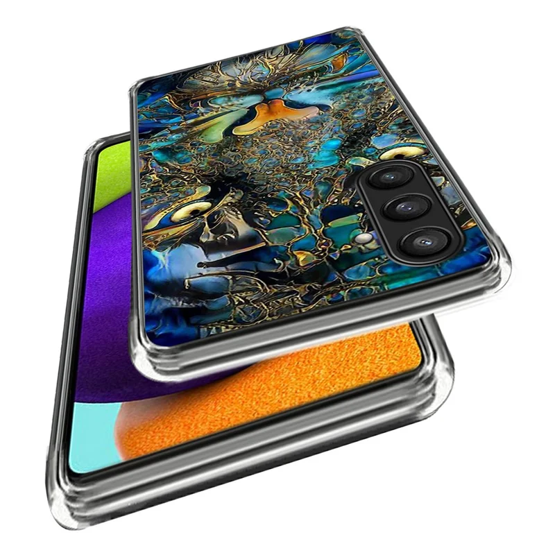 Pour Samsung Galaxy S24+ Soft TPU Case Pattern Printing Slim Phone Cover - Tiger Gaze