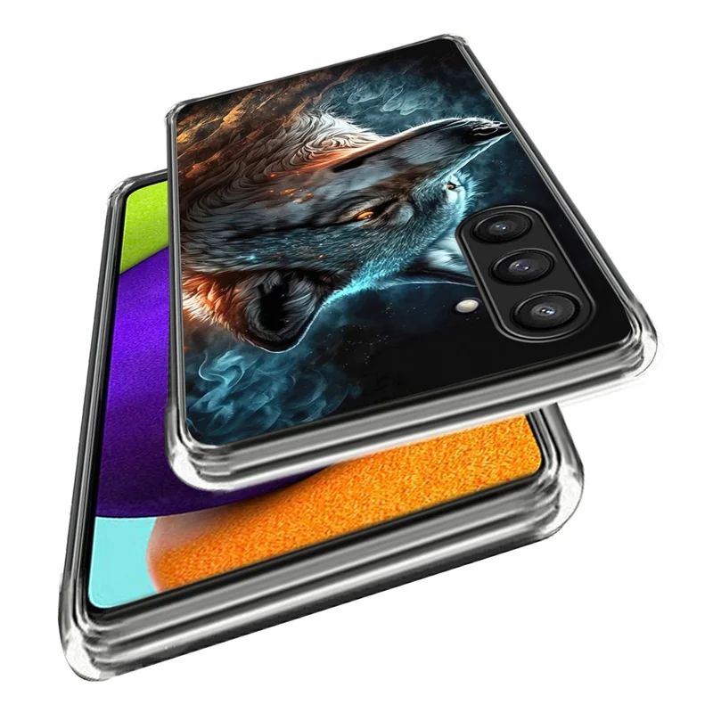 For Samsung Galaxy A14 4G / 5G TPU Case Phone Cover Pattern Printing - Wild Wolf Portrait