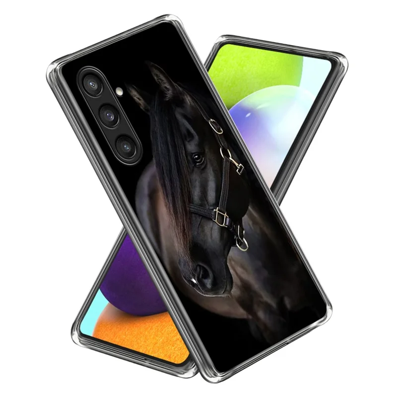 Per Samsung Galaxy A25 5G (Global) (161,0 x 76,5 x 8,3 mm) Custodia con motivo stampato TPU Custodia per telefono - Black Horse Prince