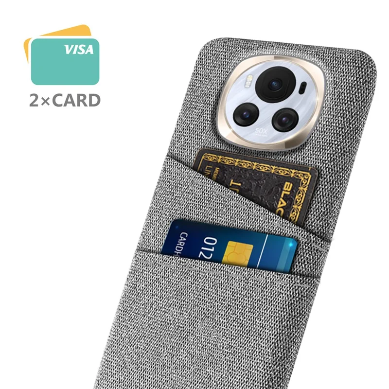 Til Honor Magic6 5G PC-telebeskyttelse med dobbelte kortfåner - Lysegrå