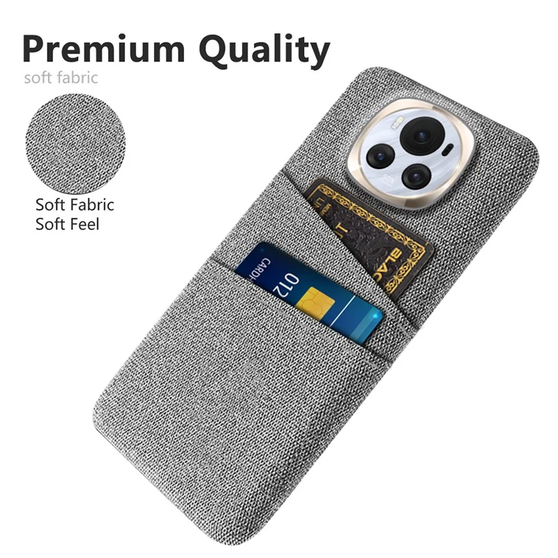 Til Honor Magic6 5G PC-telebeskyttelse med dobbelte kortfåner - Lysegrå