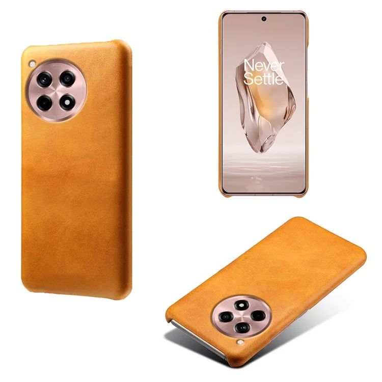 For OnePlus Ace 3 5G / 12R 5G Phone Case PU Leather + PC Phone Back Cover - Orange