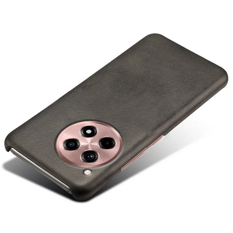 For OnePlus Ace 3 5G / 12R 5G Phone Case PU Leather + PC Phone Back Cover - Black