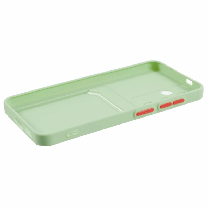 For Samsung Galaxy S25 / S24 Case Card Slot Matte Fingerprint-Free Back Cover - Matcha Green