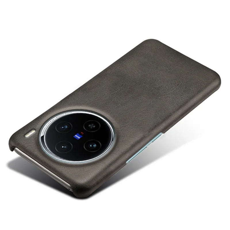 Pour vivo X100 5G Étui de téléphone Étui en cuir PU Couverture arrière en PC enduit - Noir