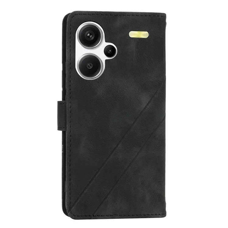 Для Xiaomi Redmi Note 13 Pro+ 5G Чехол с тиснением, слотами для карт и противоударной защитой - Черный