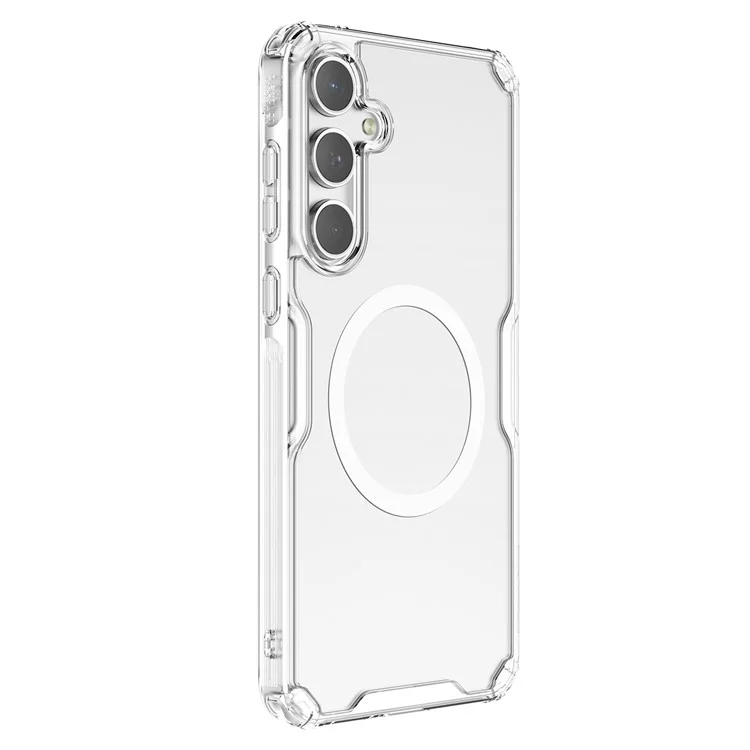 NILLKIN Pro Series per Samsung Galaxy A55 5G Case Ultra Clear TPU+PC Phone Cover Compatible con MagSafe
