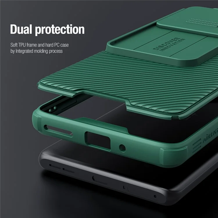 Nillkin Camshield Pro Series Para OnePlus Ace 3 5G / 12R 5G Lente de Caja Del Teléfono y Protección de la Privacidad Shell - Negro