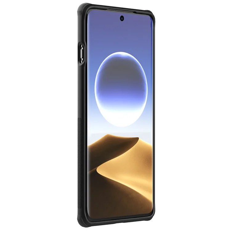 NILLKIN Frosted Shield Pro for Oppo Find X7 Ultra Magnetic Phone Case Hard PC+Soft TPU Cover - Black