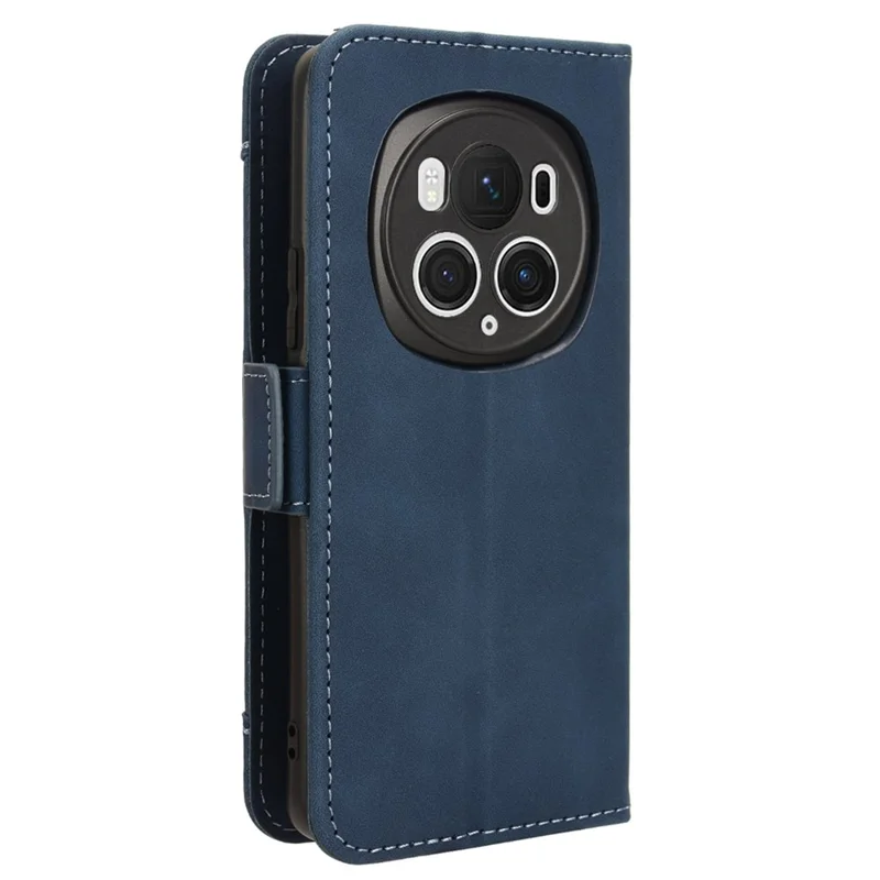 Étui en cuir pour Honor Magic6 Pro 5G Coque Support Plusieurs fentes pour cartes - Bleu
