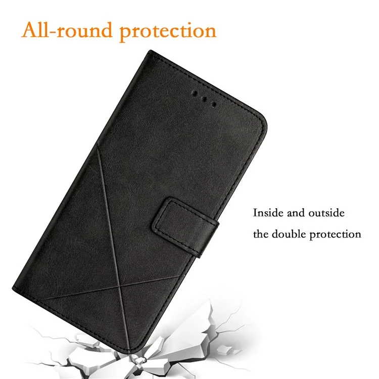 Para Samsung Galaxy A25 5G (Global) (161,0 x 76,5 x 8,3 mm) Capa de Telefone Impressa Cor Sólida Stand Case - Preto