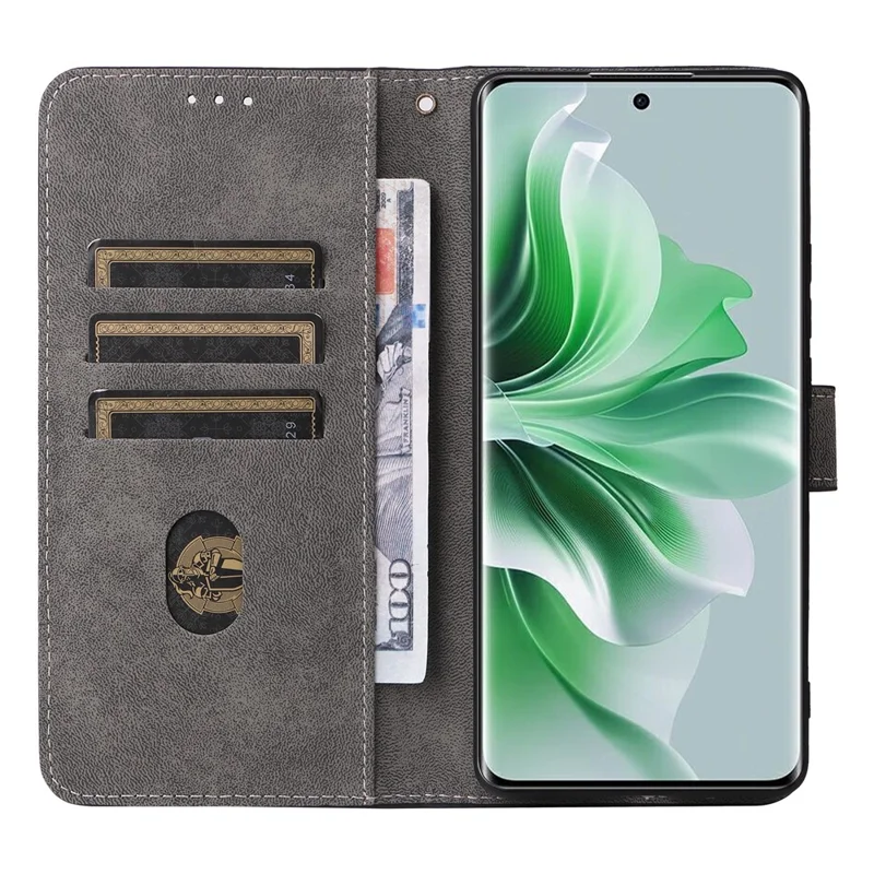 For Oppo Reno11 Pro 5G (Global) / Reno11 (China) 5G Case RFID Blocking PU Leather Phone Cover - Brown