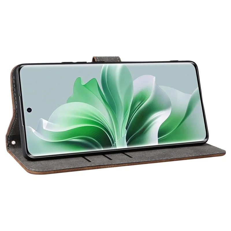 For Oppo Reno11 Pro 5G (Global) / Reno11 (China) 5G Case RFID Blocking PU Leather Phone Cover - Brown