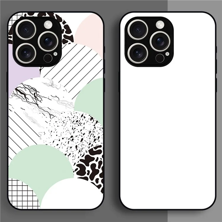 Achat en vrac pour un étui de téléphone sublimatique iPhone 15 TPU + PC Thermal Blank Printable DIY - Noir