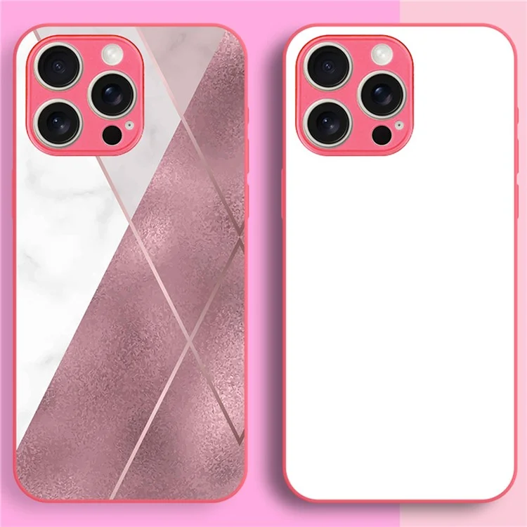 Bulk Purchasing For iPhone 15 Sublimation Phone Case TPU+PC Thermal Blank Printable DIY Cover - Rose