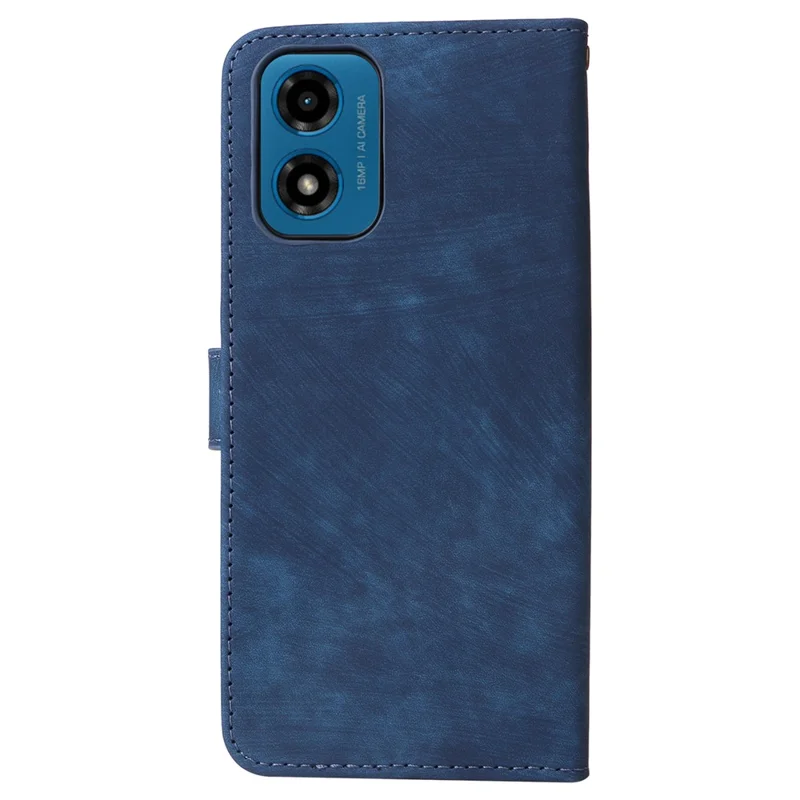 For Motorola Moto G04 4G / G04s 4G / G24 4G / G24 Power / E14 4G Case RFID Blocking Flip Folio Leather Phone Cover - Blue