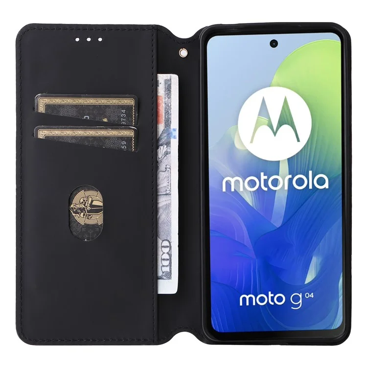 Für Motorola Moto G04 4G / G04s 4G / G24 4G / G24 Power / E14 4G Hülle Leder Flip Wallet Handyhülle - Braun