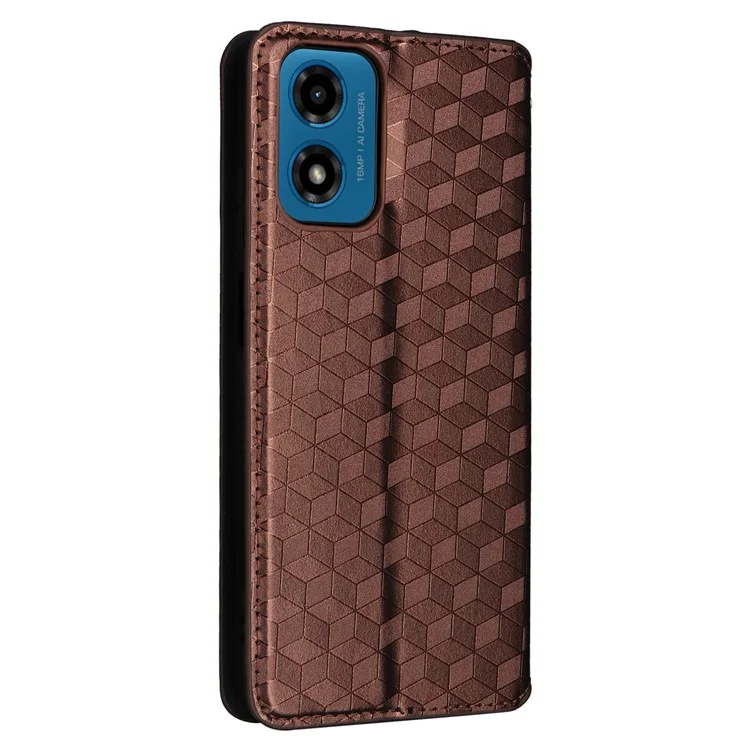 Für Motorola Moto G04 4G / G04s 4G / G24 4G / G24 Power / E14 4G Hülle Leder Flip Wallet Handyhülle - Braun