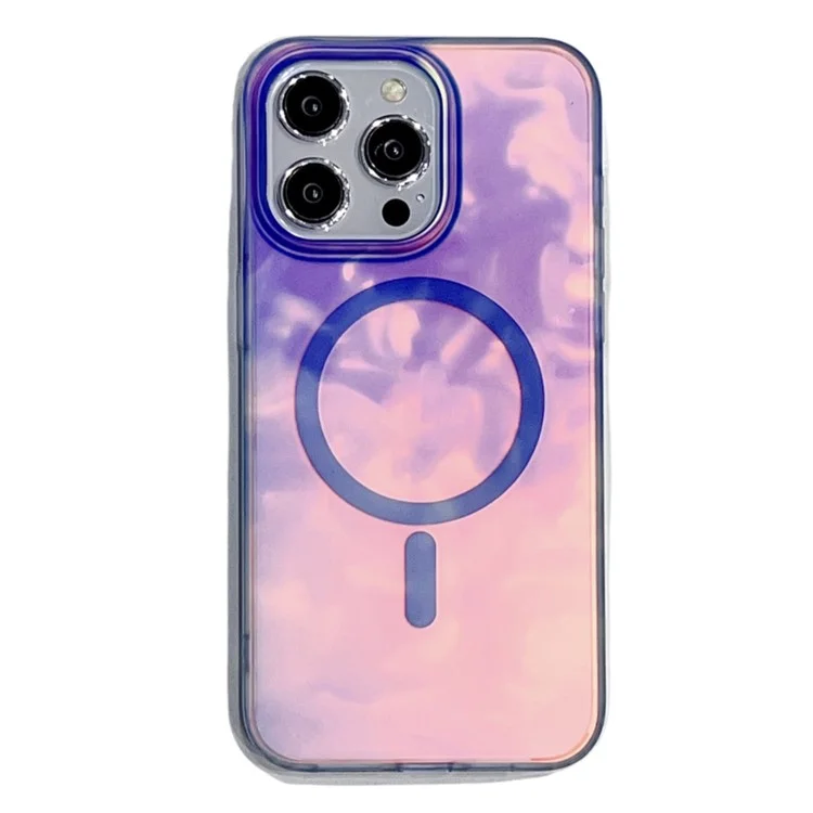 Funda para iPhone 14 Pro Max Compatible con MagSafe Pintura de tinta IMD Cubierta de teléfono - Azul