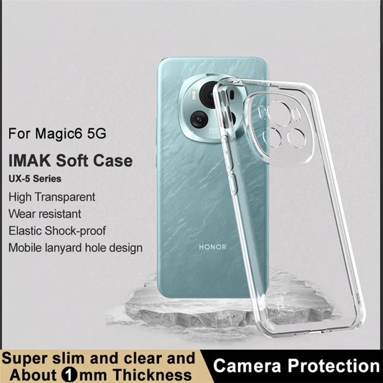 IMAK UX-5 Series For Honor Magic6 5G Тонкий и прочный прозрачный чехол TPU