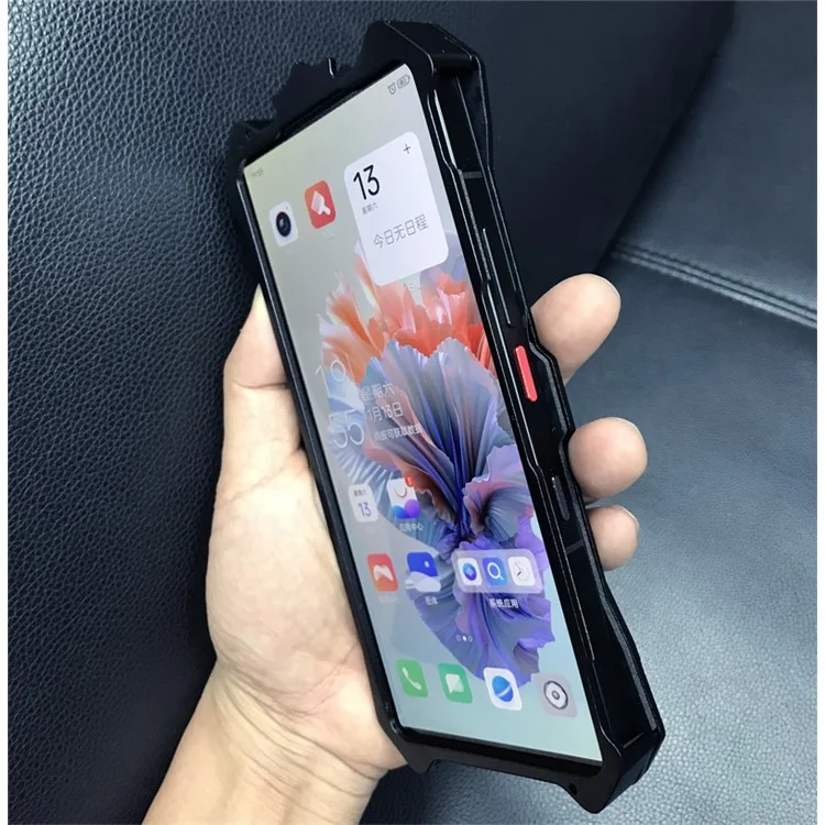 Para ZTE Nubia Z60 Ultra Case de Aluminio Resistente a Los Rasguños Con Carcasa Posterior - Negro