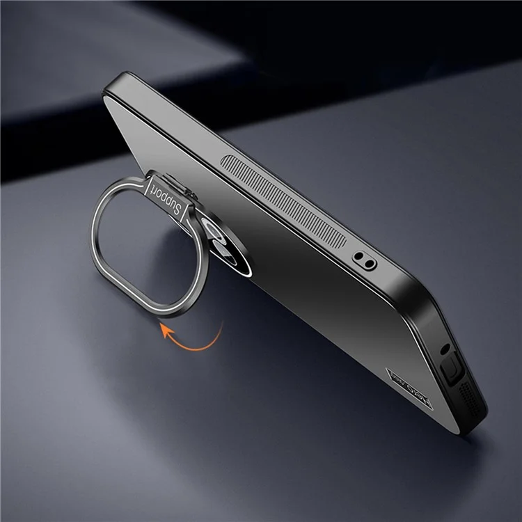 Para Huawei nova 11 Pro Case Capa traseira à prova de choque TPU+PC com suporte para lente - Preto