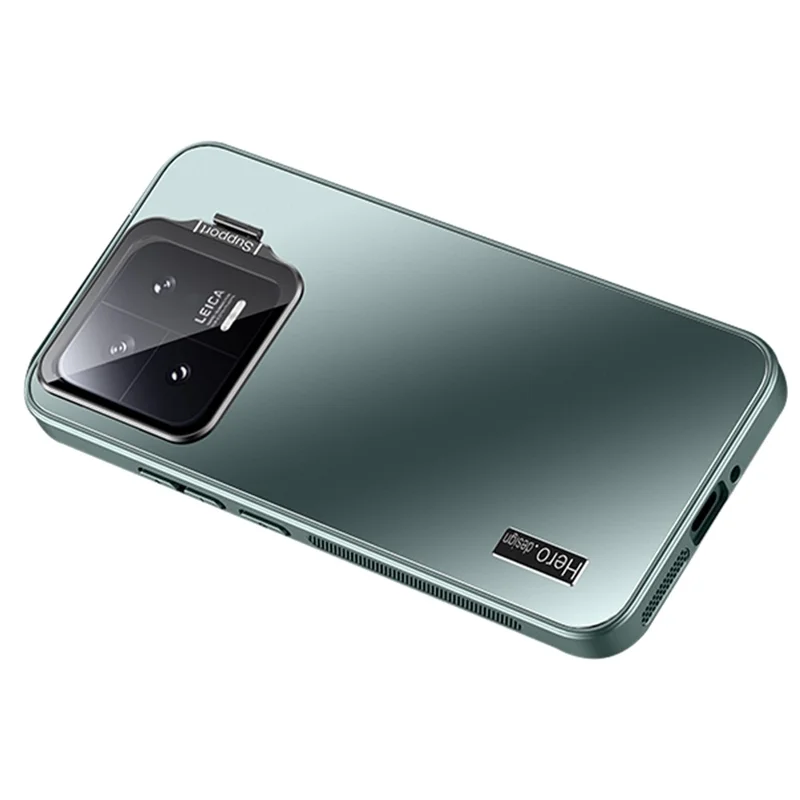 For Xiaomi 13 Pro 5G Back Case with Lens Kickstand TPU+PC Anti-scratch Phone Cover - Cyan