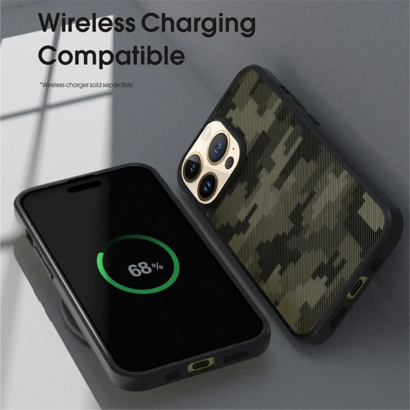 IBMRS til iPhone 13 Pro Max bagsidebeskytter TPU+PC stødfast telefonbeskytter - Transparent sort