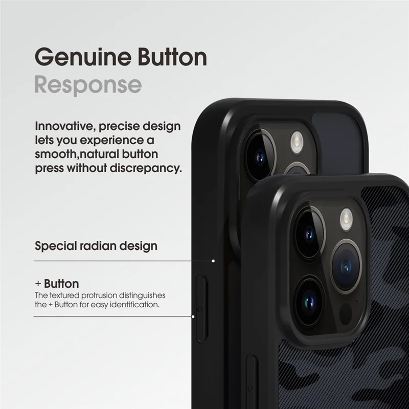 IBMRS For iPhone 13 Pro Max Back Case TPU+PC Shockproof Phone Cover Protector - Grid Camouflage