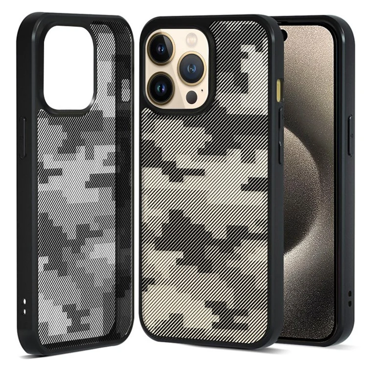 IBMRS Pour L'iphone 14 Pro Case de Protection Tpu + pc Tpu + pc - Camouflage