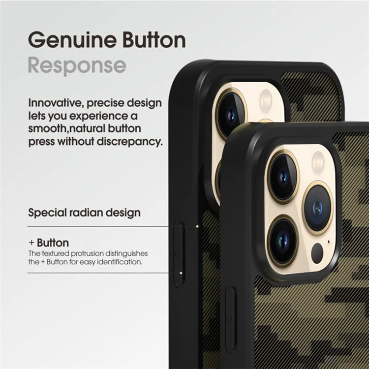 IBMRS For iPhone 14 Pro Case Shockproof TPU+PC Phone Protective Cover - Camouflage