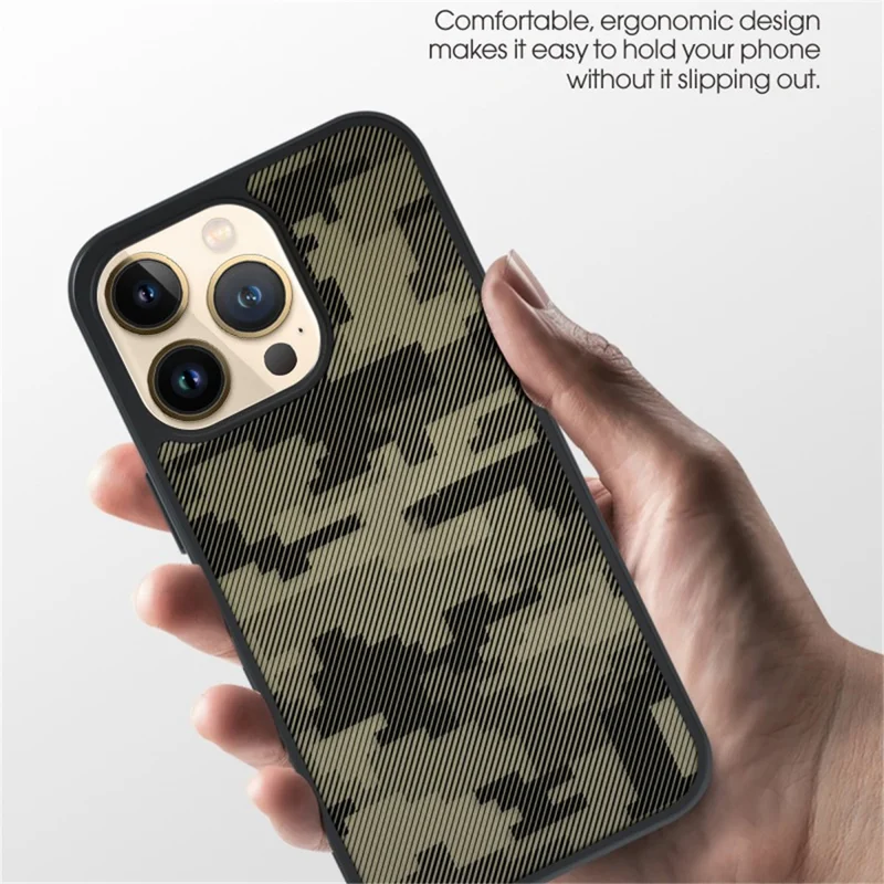 IBMRS For iPhone 13 Pro Phone Case TPU+PC Anti-slip Mobile Phone Back Cover - Matte Black