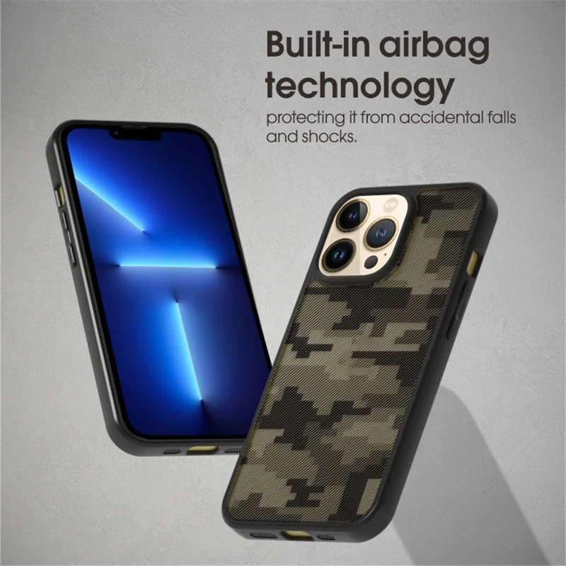 IBMRS For iPhone 13 Pro Phone Case TPU+PC Anti-slip Mobile Phone Back Cover - Matte Black