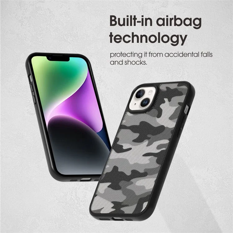 IBMRS For iPhone 14 Back Case TPU+PC Mobile Phone Cover Shockproof Protector - Matte Black
