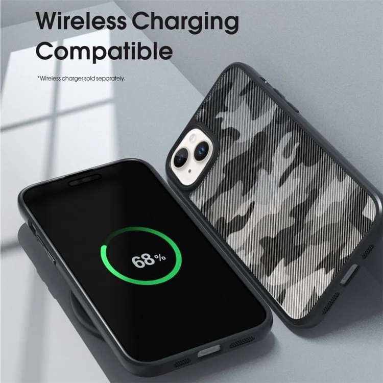 IBMRS For iPhone 14 Back Case TPU+PC Mobile Phone Cover Shockproof Protector - Matte Black