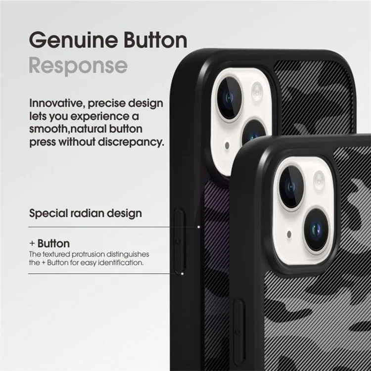 IBMRS For iPhone 15 Back Case Anti-scratch TPU+PC Mobile Phone Cover - Camouflage