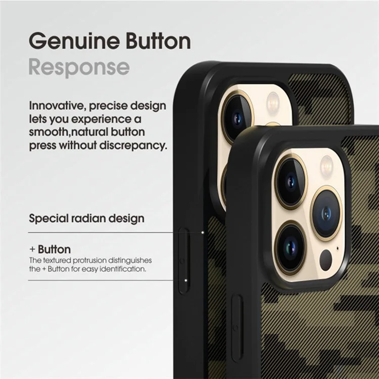 IBMRS Für iPhone 14 Pro Max Case TPU+PC Anti-fingerprint Mobiltelefon-Cover - Matt Schwarz