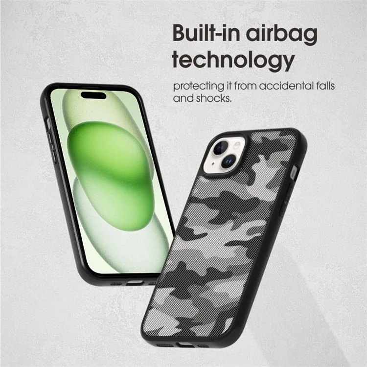 IBMRS Für iPhone 15 Plus Case TPU+PC Anti-drop Phone Back Cover Protector - Transparent Black