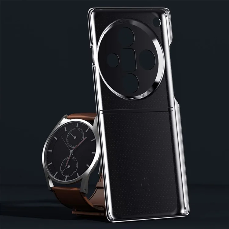 Для Oppo Find X7 5G чехол ПУ + акрил + ПК Защита от отпечатков пальцев Задняя крышка телефона - Белый / Коричневый